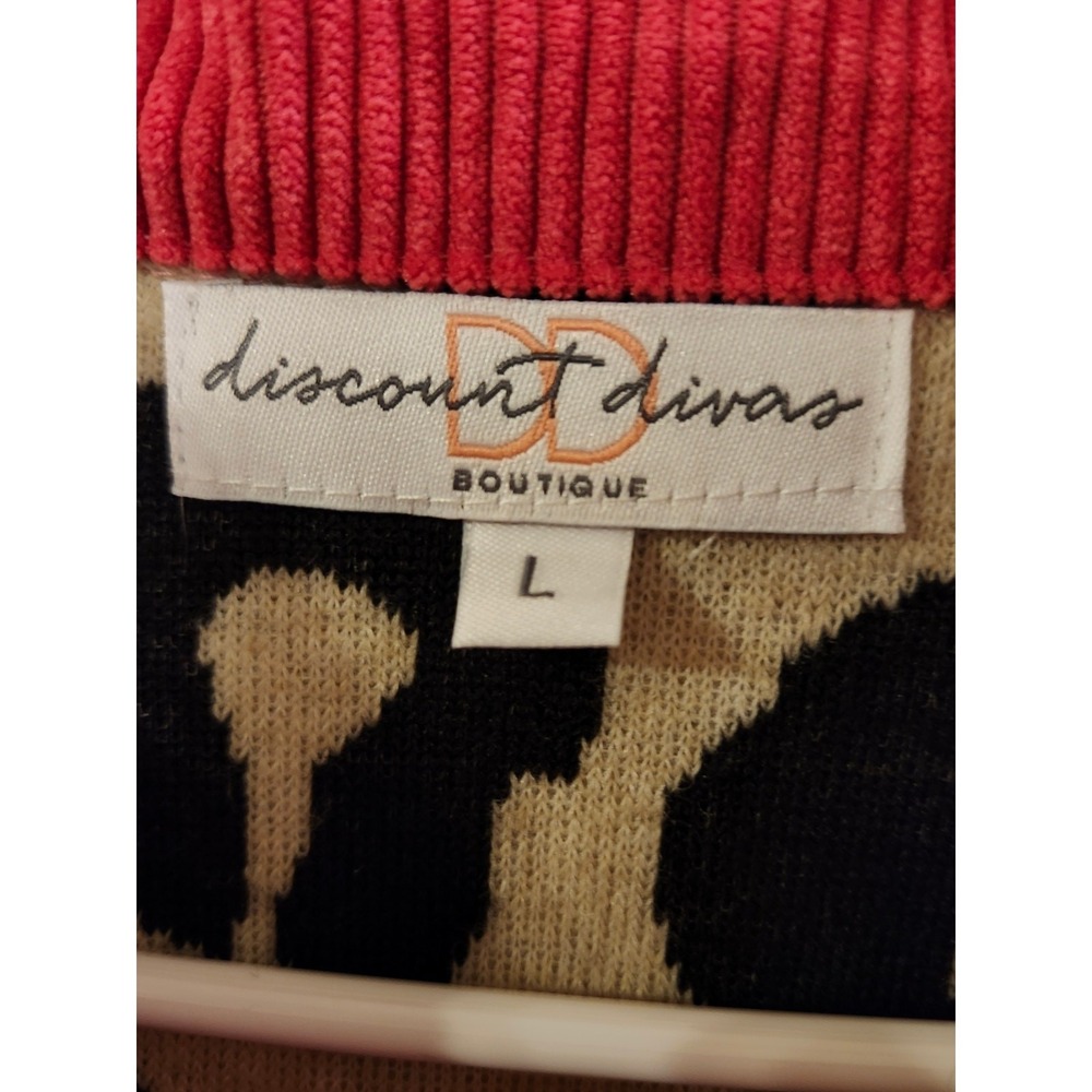Boutique Animal Print Sherpa Shacket Women's Size Large Camel, Hot Pink, Black - Picture 10 of 11